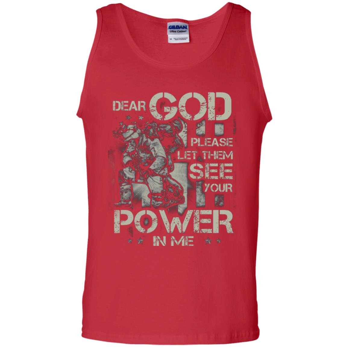Dear God Please Let Them See Yuor Future In Me Military Shirt Red