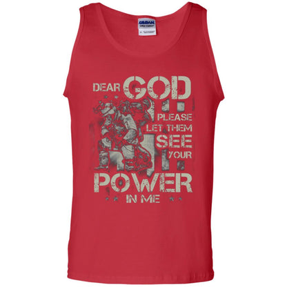 Dear God Please Let Them See Yuor Future In Me Military Shirt Red
