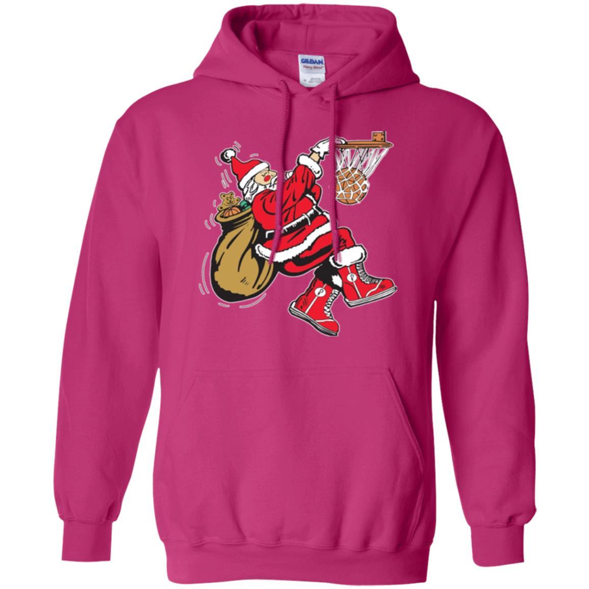 Christmas T-shirt Basketball Santa Claus Heliconia