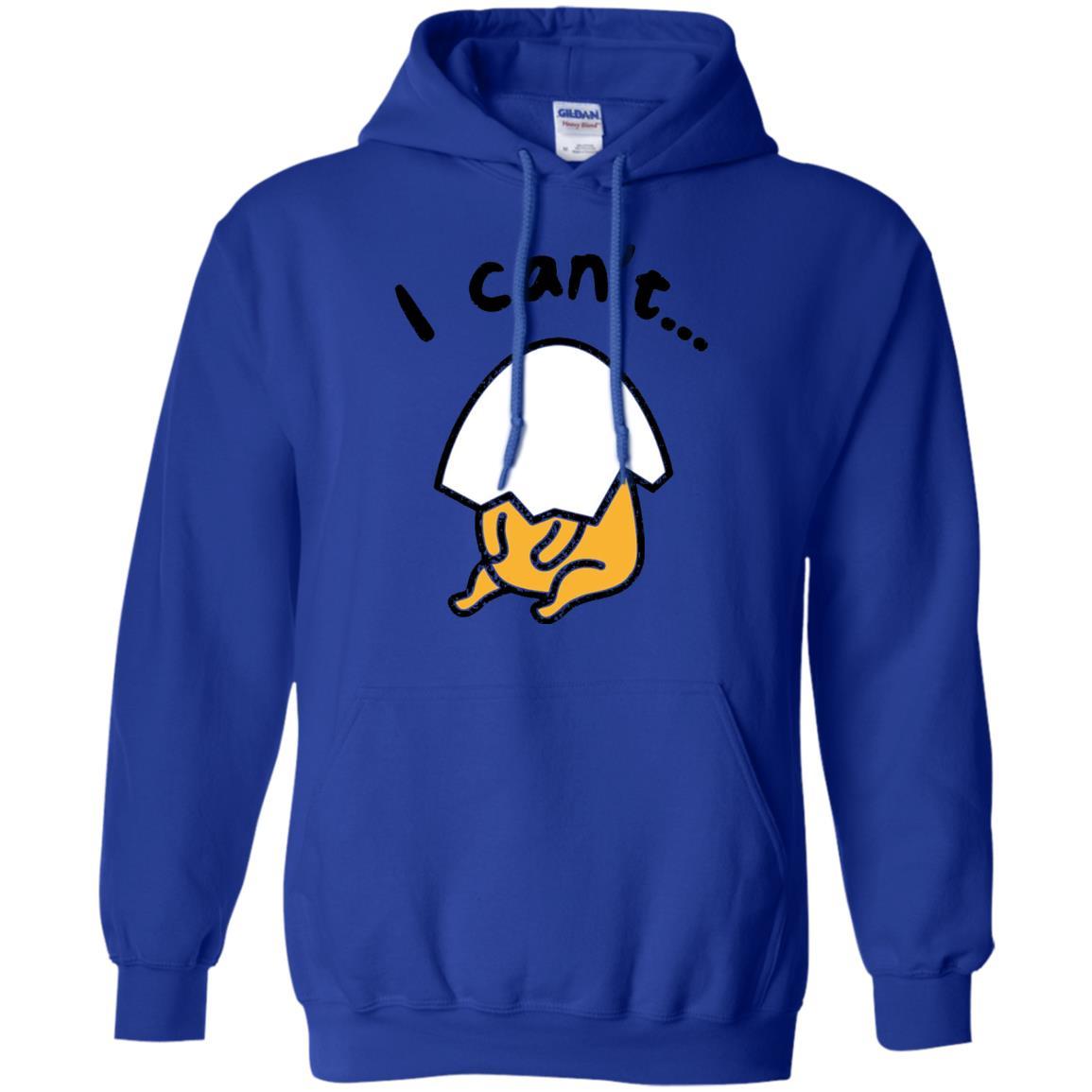 Film T-shirt Gudetama Lazy Egg I Can't Royal