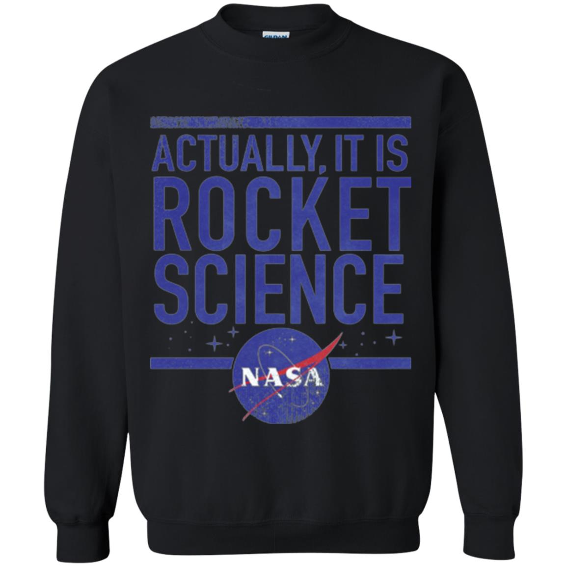 Science T-shirt Actually It Is Rocket Science Graphic Black