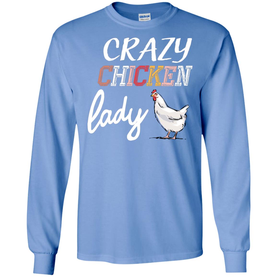 Crazy Chicken Lady Chicken Shirt For Girls Womens Carolina Blue