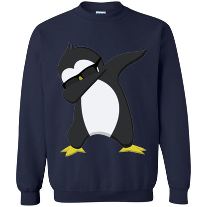Chirstmas T-shirt Dabbing Penguin Navy