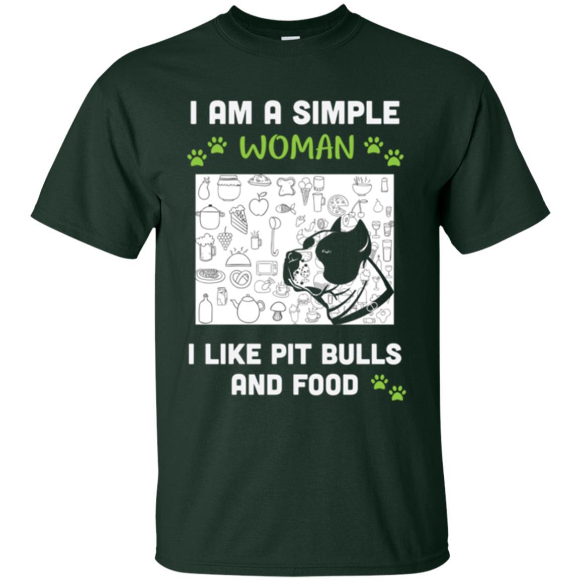 Pitbull Lover T-shirt I Am A Simple Woman I Like Pit Bulls