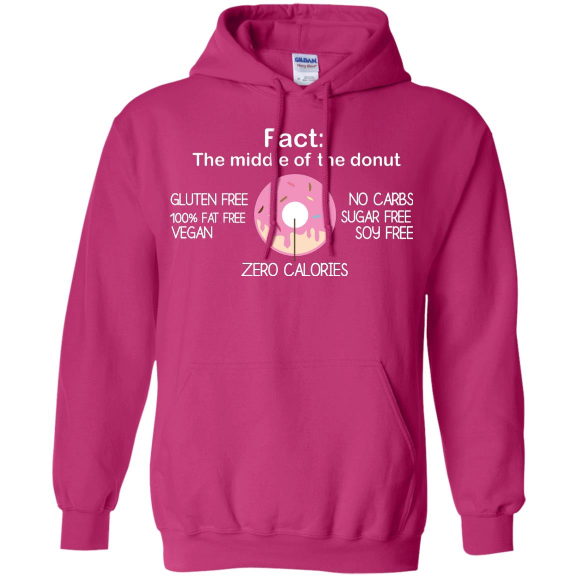 Fact The Middle Of The Donut Zero Calories Shirt Heliconia