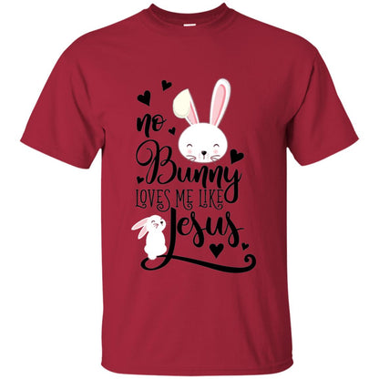 No Bunny Loves Me Like Jesus Christian Easter Day Shirt Cardinal
