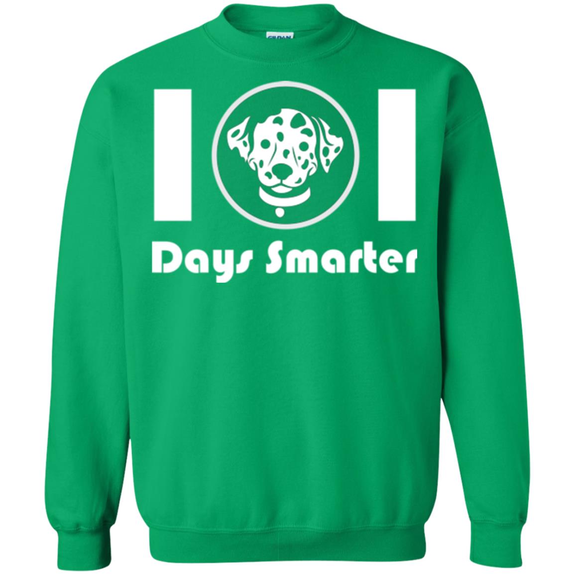Dog Lovers T-shirt 101 Days Smarter Irish Green