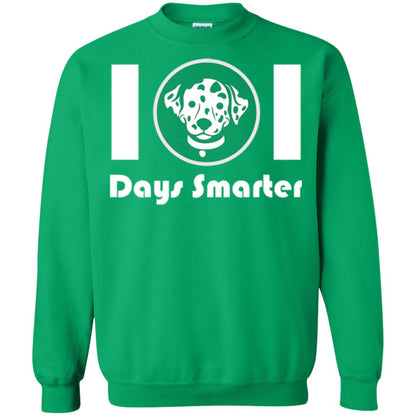 Dog Lovers T-shirt 101 Days Smarter Irish Green