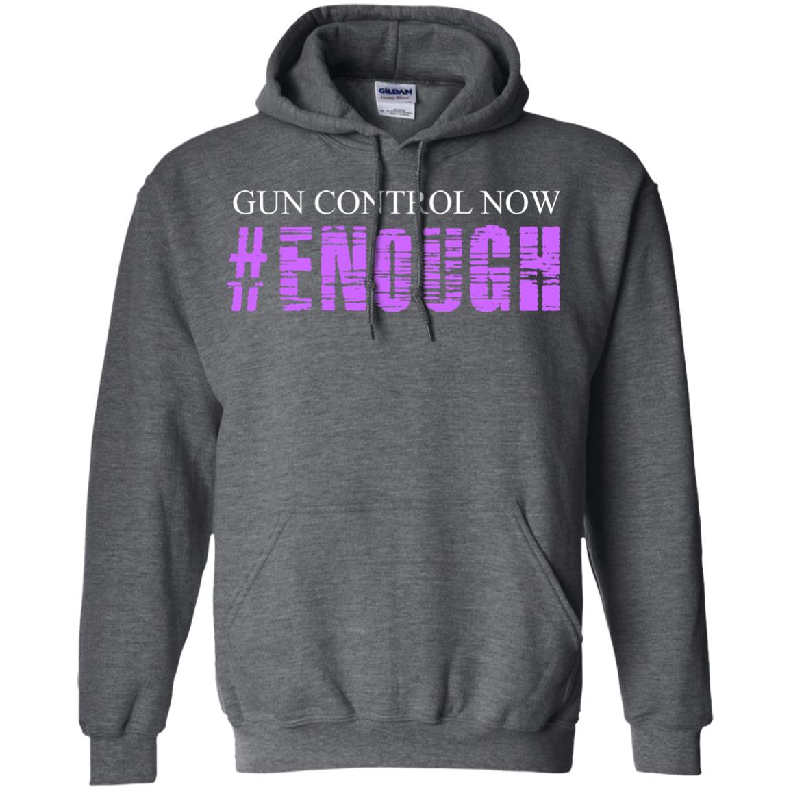 Anti Gun T-shirt Gun Control Now Enough Dark Heather