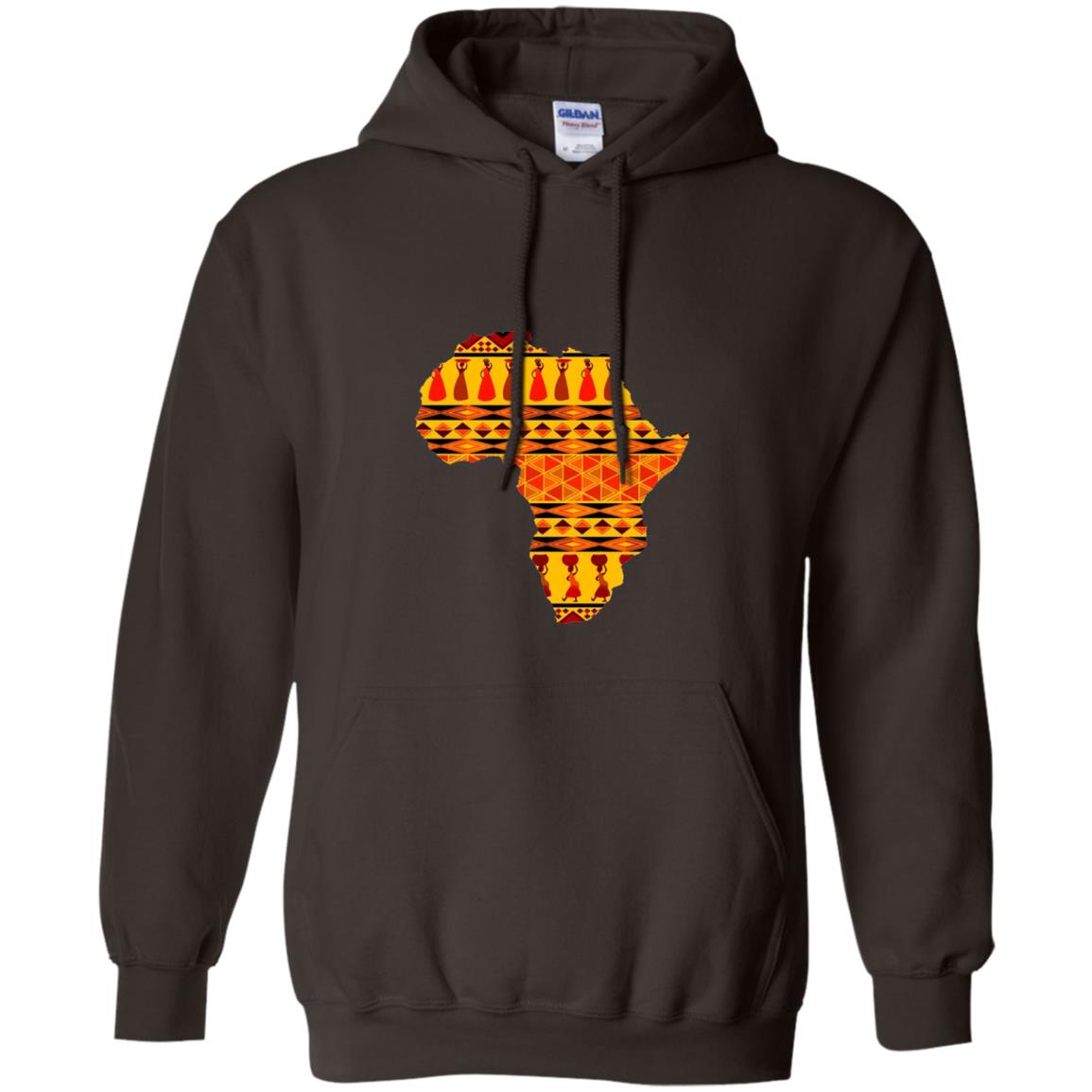 African Pride Ankara Tribal Pattern T-shirt Dark Chocolate