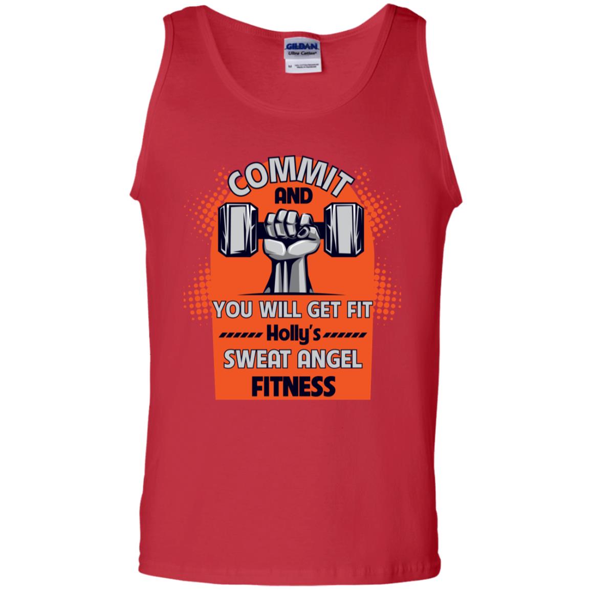 Commit And You Will Get Fit Holly's Sweat Angle Fitness Shirt Red