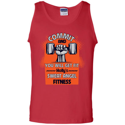 Commit And You Will Get Fit Holly's Sweat Angle Fitness Shirt Red