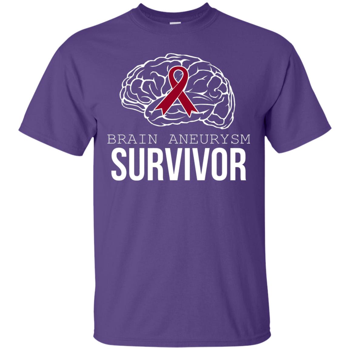 Brain Aneurysm Survivor T-shirt Purple