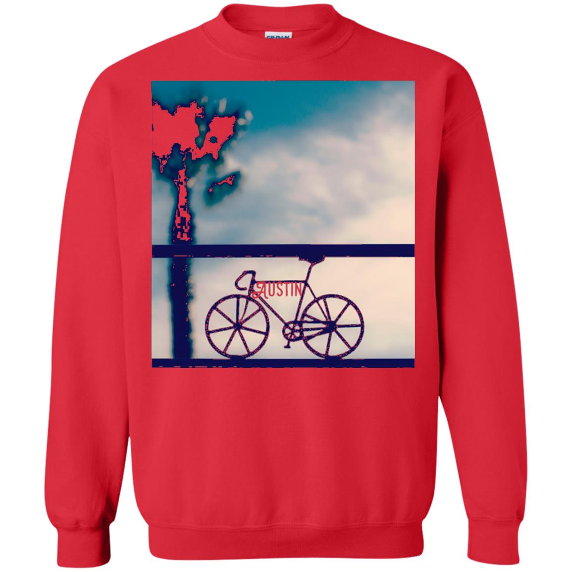 Biking In Austin T-shirt Red
