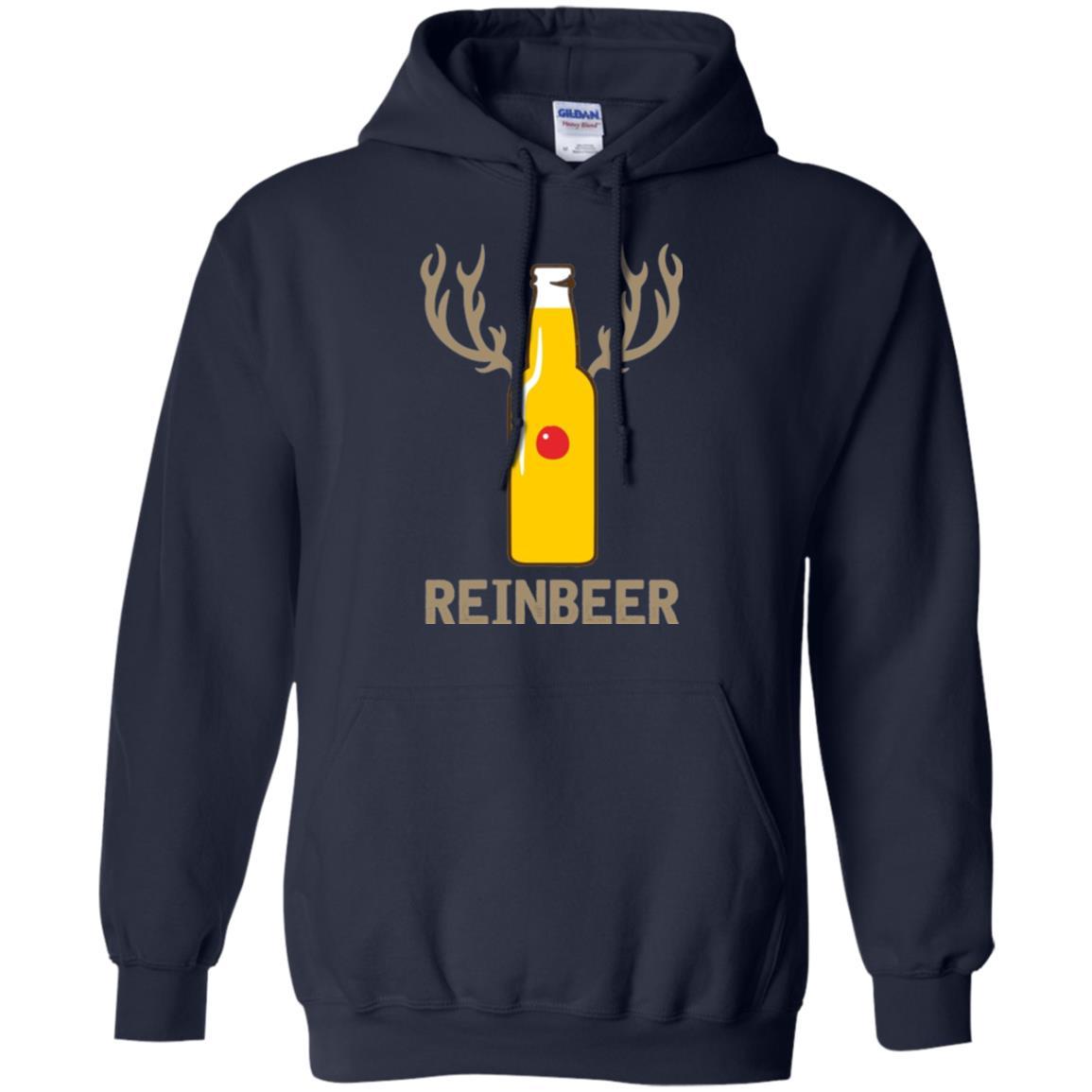 Christmas T-shirt Reinbeer Bottle Drinking Navy