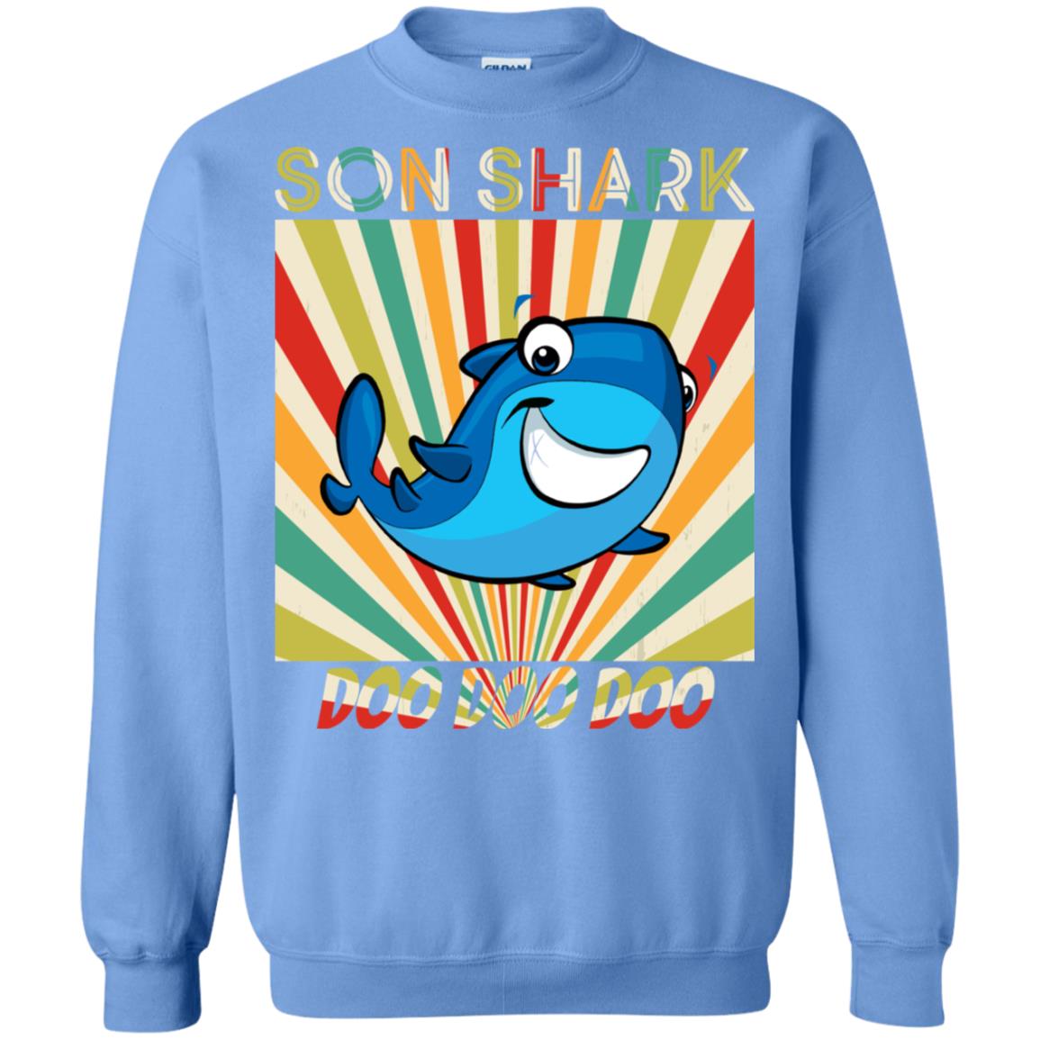 Son Shark Doo Doo Doo Family Shark Gift Shirt Carolina Blue