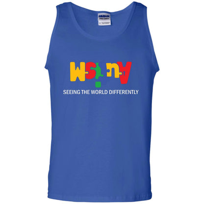 Autism Awareness T-shirt Seeing The World Differently Royal