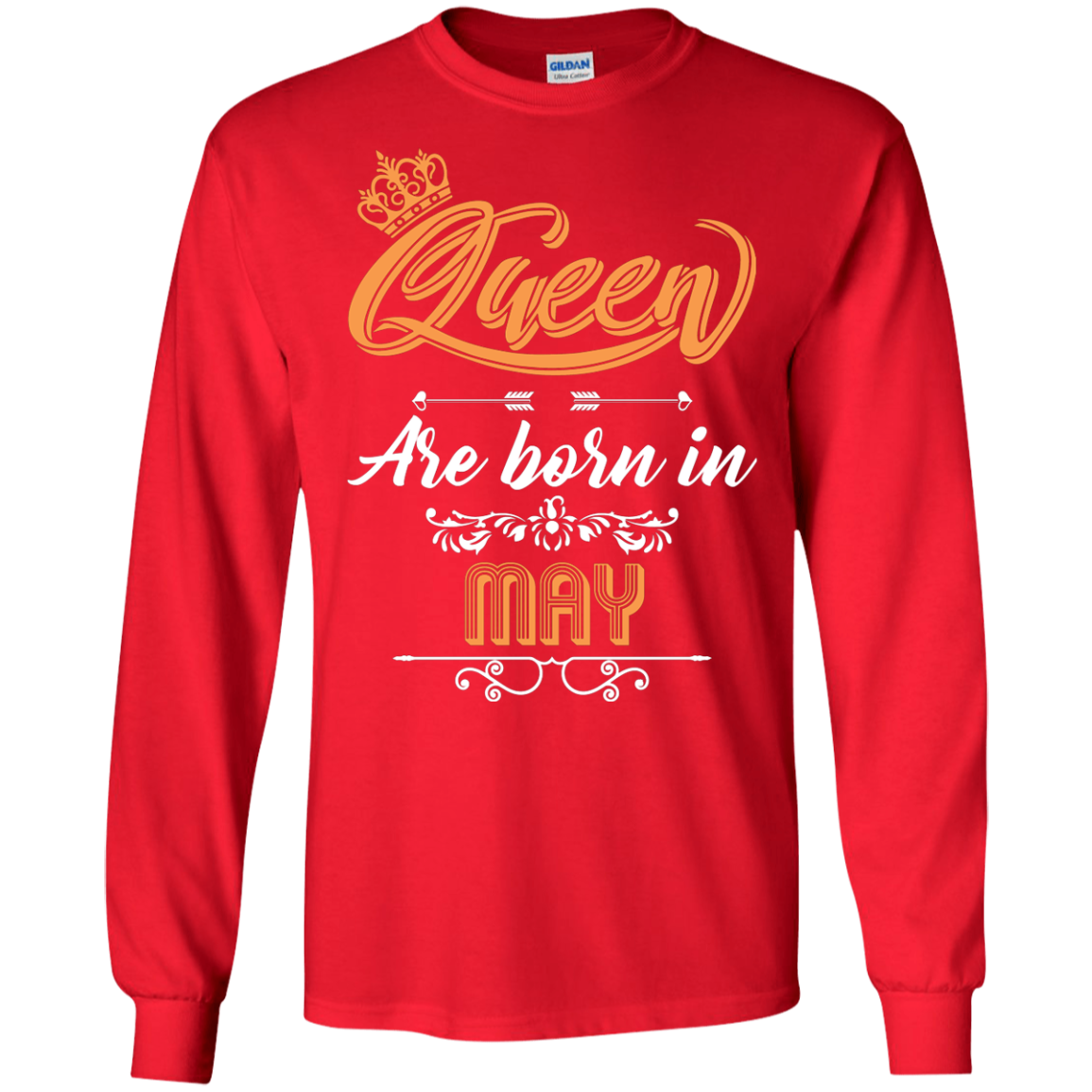 Brithday T-Shirt Queen Are Born In May Red