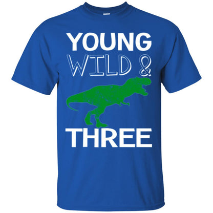 Dinosaur T-shirt Young Wild And Three Royal