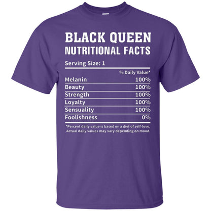 Nubian T-shirt Black Queen Nutritional Facts Purple