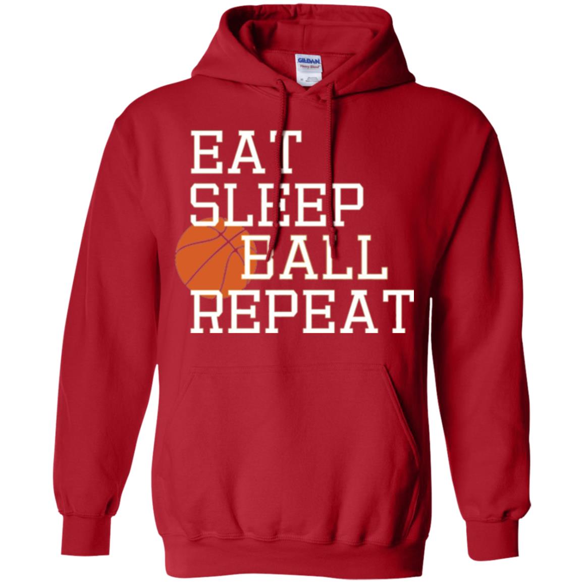 Basketball T-shirt Eat Sleep Basketball Repeat Red