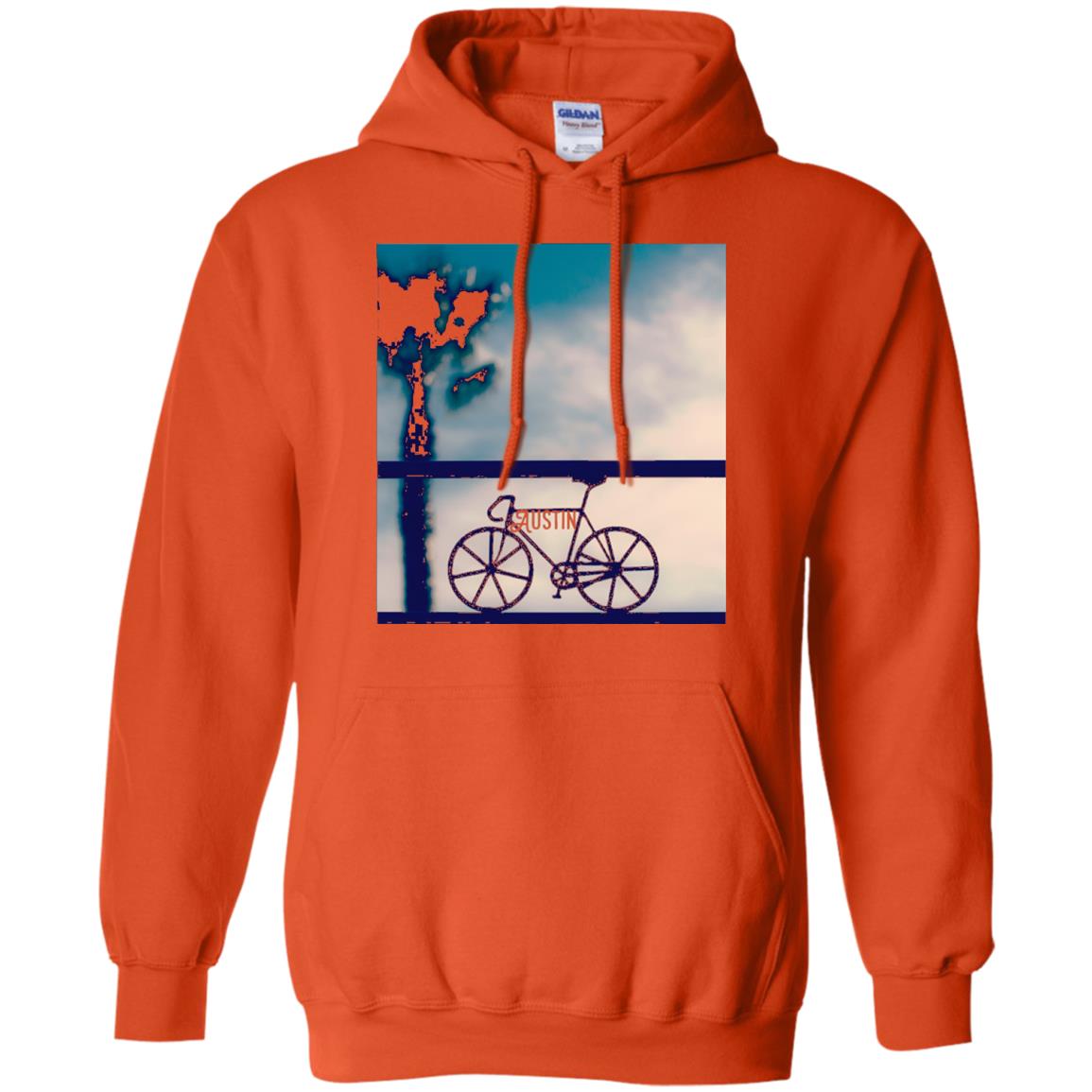 Biking In Austin T-shirt Orange