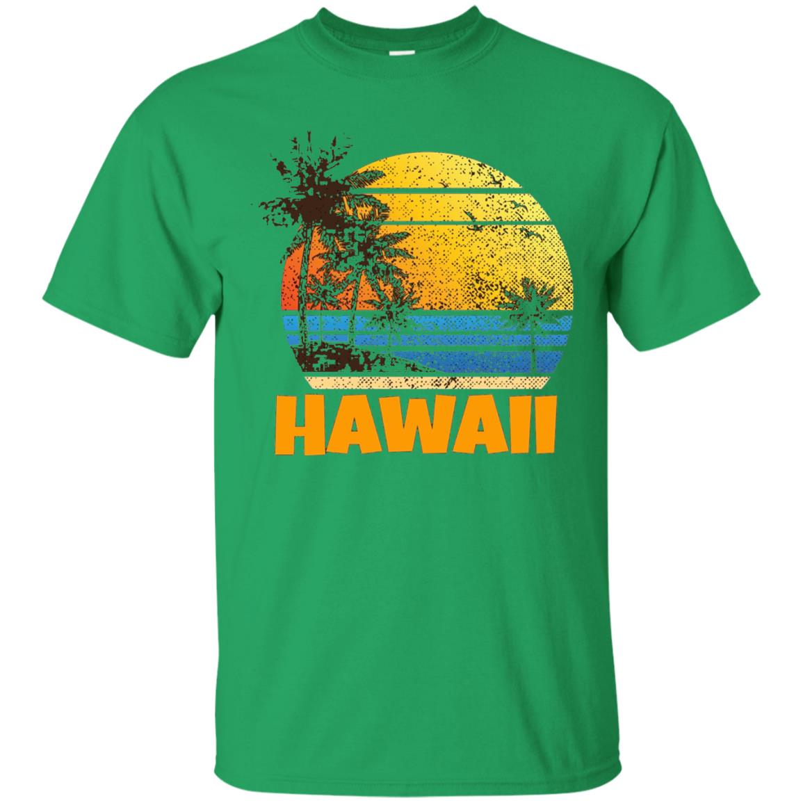 Old School 70_s Hawaiian The Aloha State T-shirt Irish Green