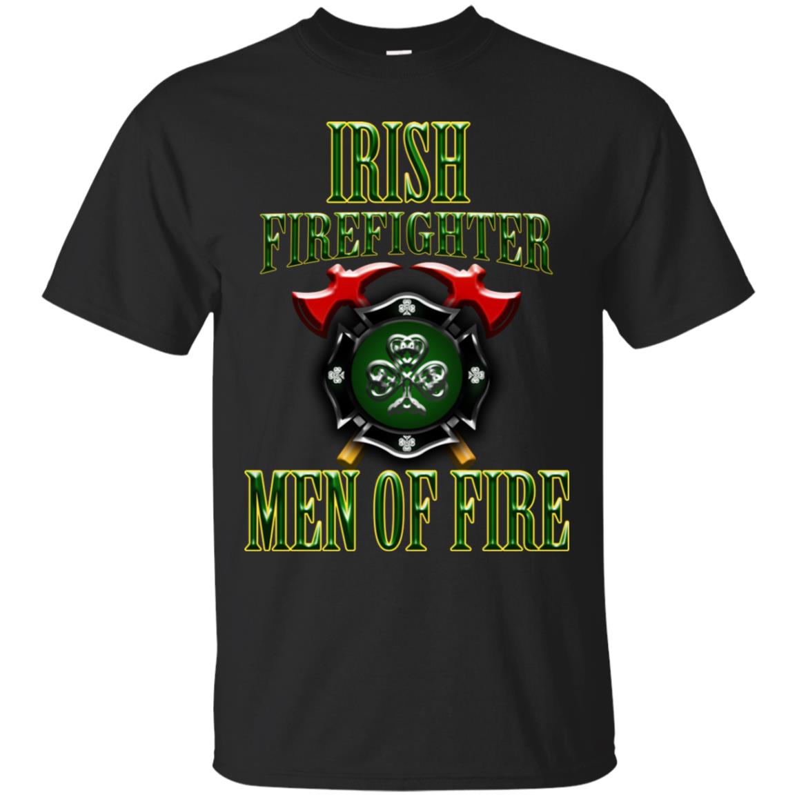 Irsh Firefighter Men Of Fire Irish Fireman Gift Shirt Black
