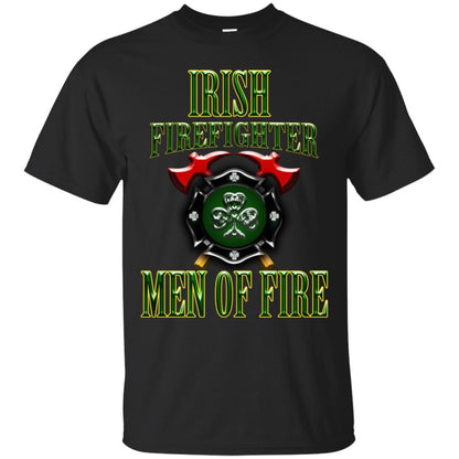 Irsh Firefighter Men Of Fire Irish Fireman Gift Shirt Black