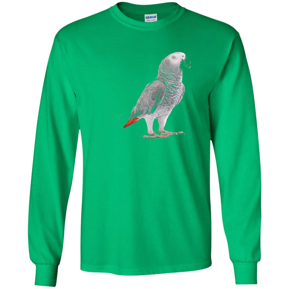 Funny African Grey Parrot Bird T-shirt Irish Green