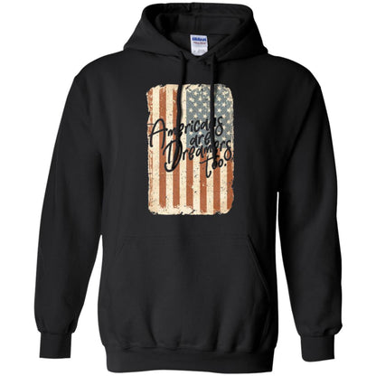 Americans Are Dreamers Too T-shirt American Flag Black