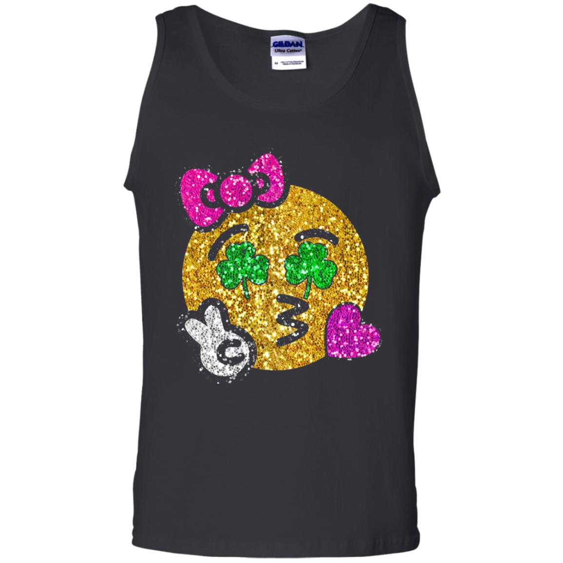 Emoji Kiss Heart Princess St. Patrick_s Day T-shirt Black