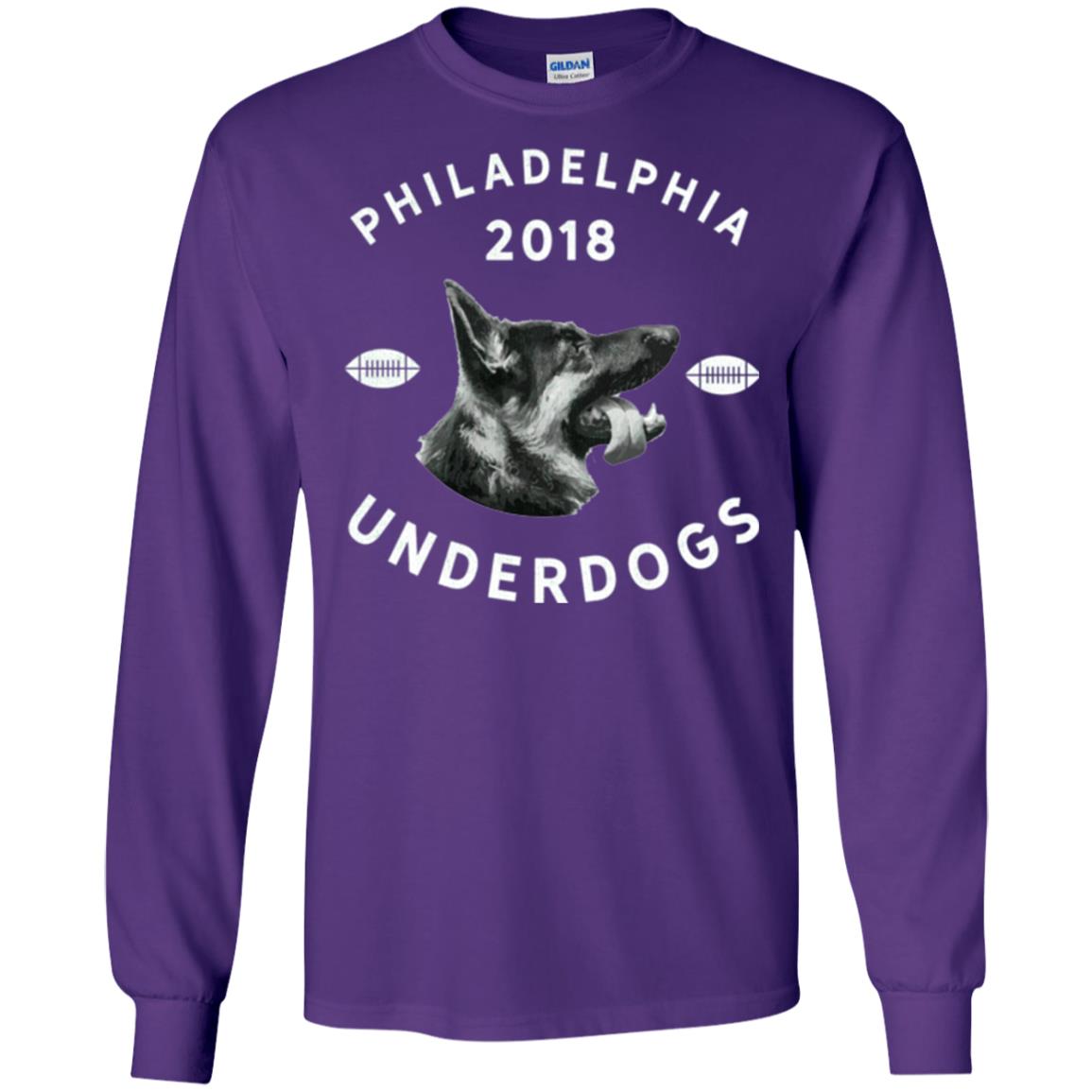 Dog Lover T-shirt Philly Philadelphia Underdogs 2018 Game Day Purple