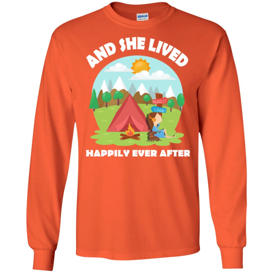 And She Lived Happily Ever After T-shirt Orange
