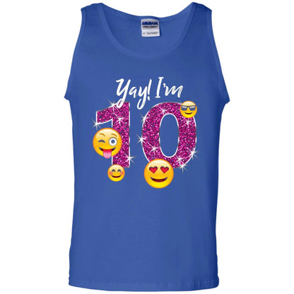 Funny Emoji Birthday 10th Birthday T-shirt Royal