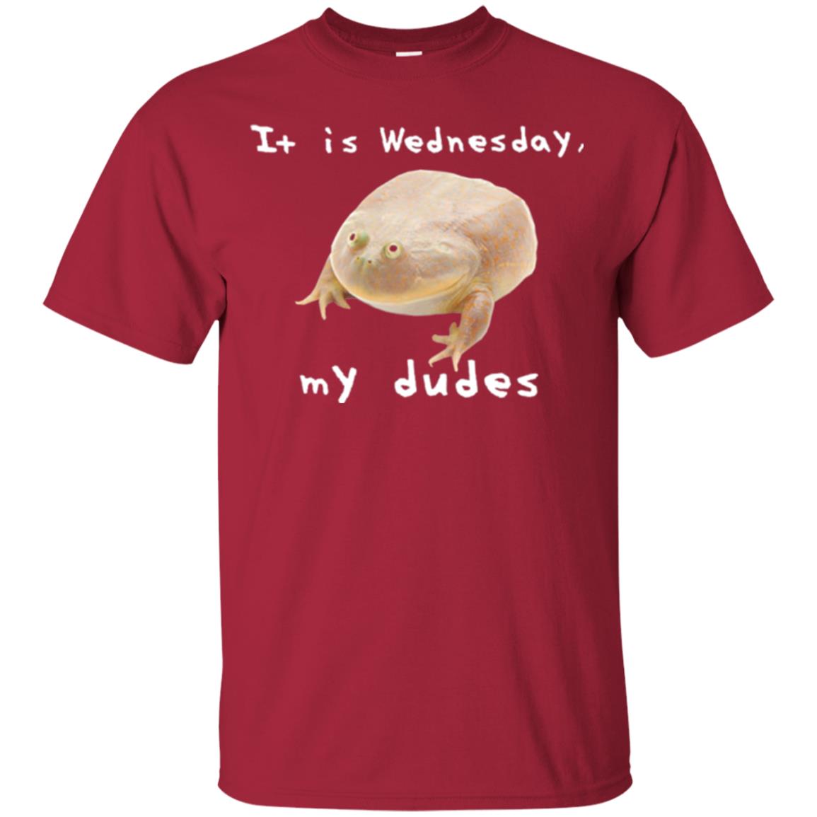 Funny Frog T-shirt It Is Wednesday My Dudes Cardinal