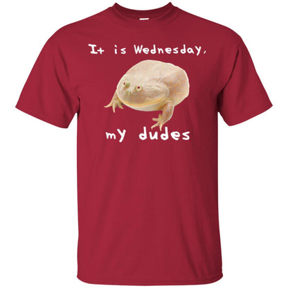 Funny Frog T-shirt It Is Wednesday My Dudes Cardinal
