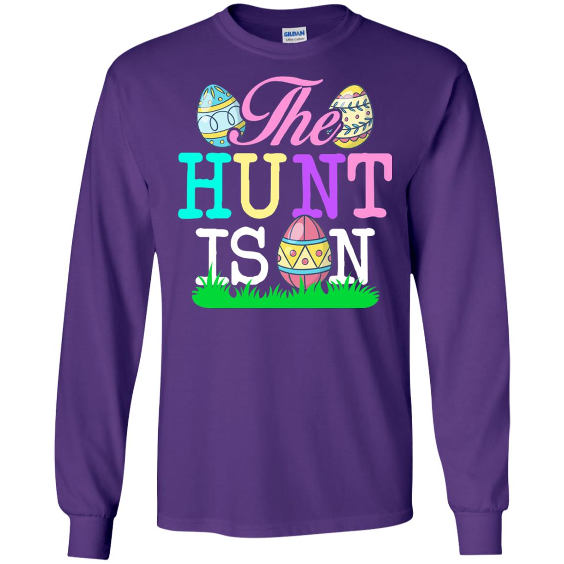 Easter Shirt The Hunt Is On Purple