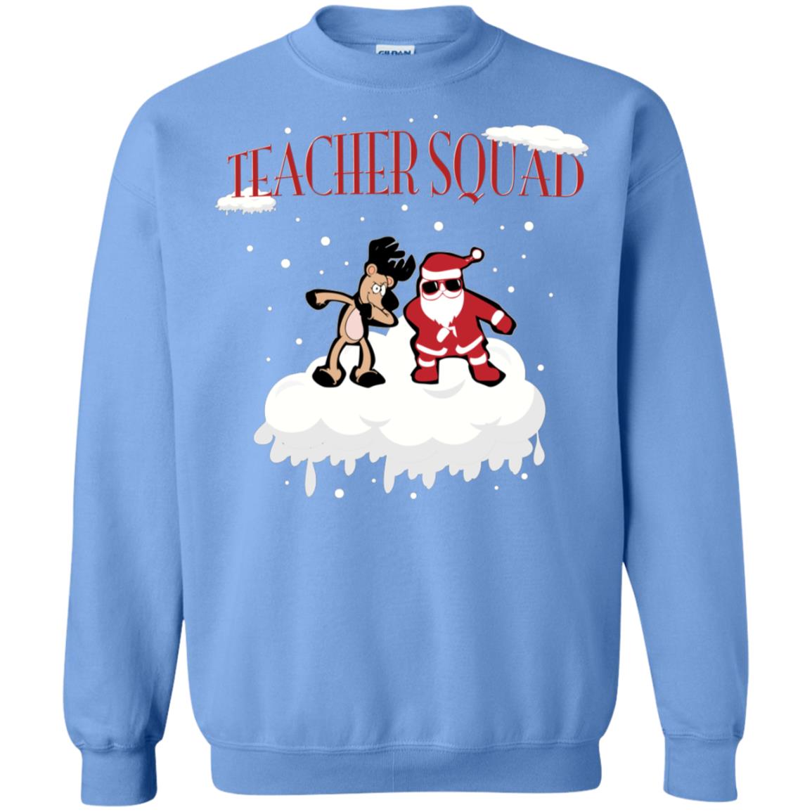 Teacher Squad Teaching X-mas Gift Shirt Carolina Blue