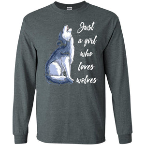 Wolves Lovers T-shirt Just A Girl Who Loves Wolves