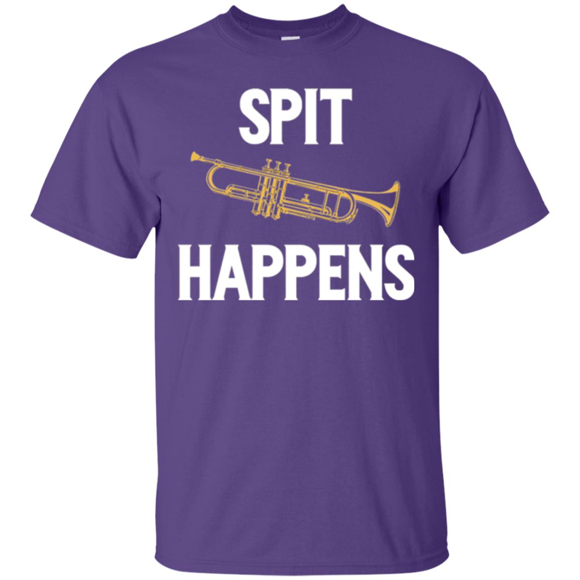 Trumpet Players T-shirt Spit Happens Purple