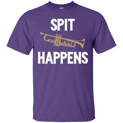 Trumpet Players T-shirt Spit Happens Purple
