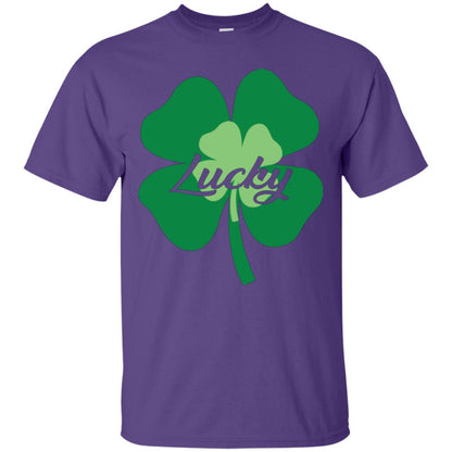 Saint Patrick's Day T-shirt Lucky Leprechaun Purple