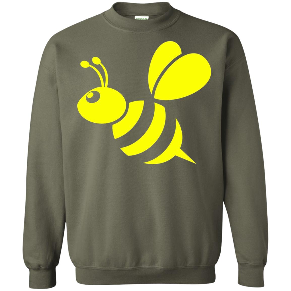 Yellow Honeybee Bee Lover T-shirt Military Green
