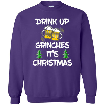 Beer Lover T-shirt Drink Up Beer Grinches It's Christmas Purple