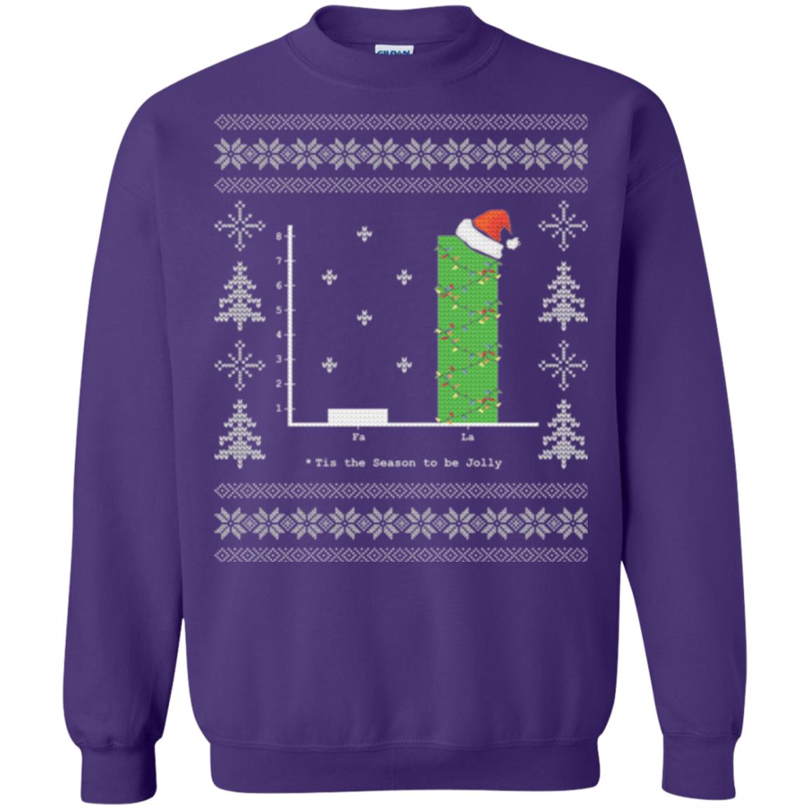 Christmas T-shirt Carol Bar Graph Purple