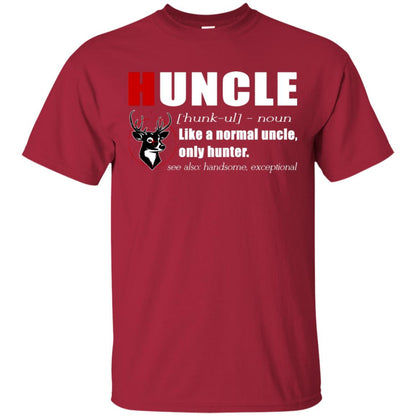 Huncle Definition Like A Normal Uncle Only Hunter Hunting Uncle Gift Shirt For Mens Cardinal