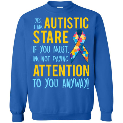 Autism T-shirt I'm Not Paying Attention To You Anyway Royal