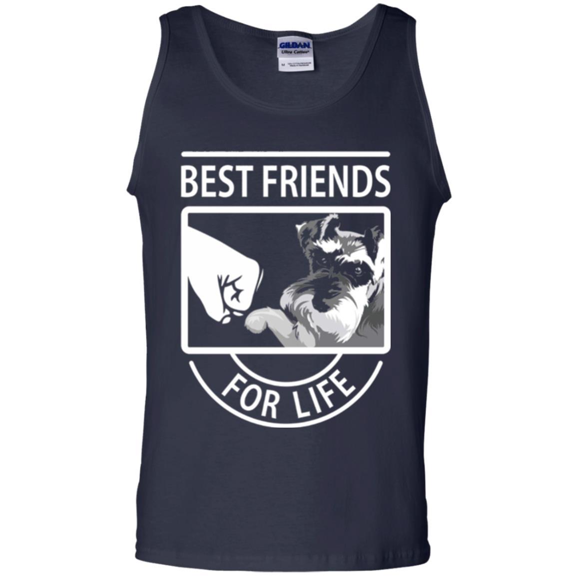 Schnauzer Lover T-shirt Best Friends For Life Navy