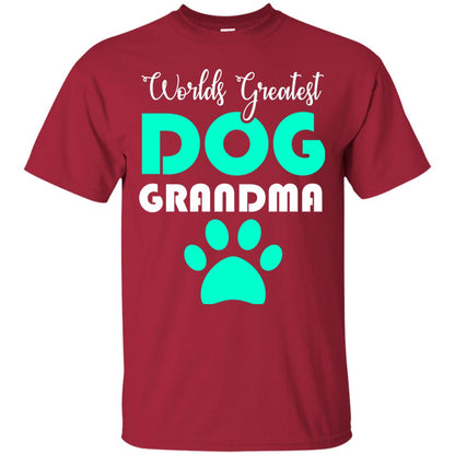 Worlds Greatest Dog Grandma Gift Shirt For Nana Cardinal